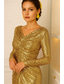 abordables Vestidos de Noche Sirena-Corte Trompeta Sirena Cola de Corte Trajes de gala Vestidos de noche Corte Cenicienta Vestimenta formal Elegante Manga Larga Escote en Pico Boda Formal Vestido rosa Lentejuelas con Fruncido