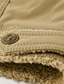 baratos Jaquetas Cargo-Homens Jaqueta de Inverno Casaco de lã Jaqueta Carga Jaqueta casual Férias Diário Térmico / Quente Bolsos Tosão Outono Inverno Tecido Moda Roupa de rua Lapela Padrão cáqui Verde Tropa Azul Escuro