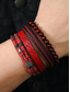 voordelige Heren sieraden-Heren leren kralen armbandset – meerlaags geweven retro polsbandsieraden voor een casual stijl en kerstcadeau