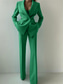 abordables Costumes pour Femmes-Femmes Costumes 3 pièces Formel robe demoiselle d honneur Soirée Formelle Élégant Minimaliste manche longue Longueur cheville Revers de pointe Double Boutonnage