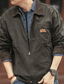 economico Giubbotti Cargo-Per uomo Giacca Leggera Giacca Cargo Giacca Casual Vacanza Quotidiano Resistente all'usura Tasca Autunno Inverno Semplice Moda Classico Bavero Regolare Nero Marrone Verde militare Grigio scuro Giacca