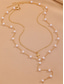 abordables Collier pour femme-Collier croix de Noël pour femme, chaîne en or superposée avec pendentif en perles et strass, bijoux de vacances élégants pour fête, mariage et cadeaux