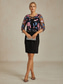 ieftine Blazere și costume-Pentru femei Blazer Ușor Dantelă Brodat Elegant Floral Oficial Scurt Crewneck Fit regulat Lungime Manșon 3/4 Îmbrăcăminte exterioară Fucsia Vară Primăvară