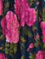 preiswerte Bodenlänge-A-Linie Bodenlang Kleid für Hochzeitsgäste Abendkleid Flattriges Kleid Abendkleid Elegant seidig Dreiviertelarm V Ausschnitt Hochzeit Formell Tasche Satin Stretch-Crêpe mit Blumenmuster