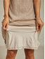preiswerte abendkleider-Damen Midikleid Shiftkleid Faltenkleid Halterkleid Elegant Party Formell Party Hochzeitsgast Cocktailparty Perlenbesetzt Geschichtet Metallisch Normale Passform Einfarbig Ärmellos Rundhalsausschnitt