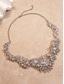 voordelige Dames ketting-Zilveren parel statement ketting en oorbellen voor dames - sprankelende feestsieraden voor avonden, cocktails en speciale gelegenheden