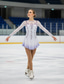 ieftine Rochii de patinaj artistic-Rochie de Patinaj Artistic Pentru femei Fete Πατινάζ στο πάγο Rochii Violet Galben și galben Alb Deschide Înapoi Spandex Înaltă Elasticitate Antrenament Profesional Competiție Ținută Patinaj Cristale