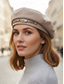 preiswerte Hüte für Damen-Damen-Barettmütze aus Polyester – stilvolle französische Malermütze mit Schnallendekor, lässige Vintage-Zeitungsjungenmütze für Herbst-Winter-Streetwear
