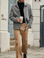 abordables Vestes Décontractées-Homme Veste Légère Veste Décontractée Vacances Quotidien Respirant Avec Poches Automne Hiver Uni Mode Classique Revers Régulier Gris Veste