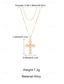 abordables Collier pour femme-Collier croix de Noël pour femme, chaîne en or superposée avec pendentif en perles et strass, bijoux de vacances élégants pour fête, mariage et cadeaux