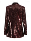 abordables Blazers et Gilets-Femmes Blazer Manteau de sport Formel robe demoiselle d honneur Strass Élégant manche longue Revers crantés Simple Boutonnage