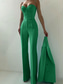 abordables Costumes pour Femmes-Femmes Costumes 3 pièces Formel robe demoiselle d honneur Soirée Formelle Élégant Minimaliste manche longue Longueur cheville Revers de pointe Double Boutonnage