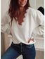 cheap Plain Pullover-Women&#039;s Sweater Elegant Vintage Fashion V Neck Lace Long Sleeve Regular Tops Knit Daily Holiday Date White Fall Winter