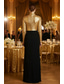 cheap Sheath Evening Dresses-Sheath Column Floor Length Prom Dresses Evening Gown Ball Gown Formal Dress Elegant Glittering Celebrity Style Long Sleeve High Neck Garden Party Wedding Stretch Crepe with Glitter