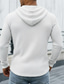 economico T-shirt in maglia waffle-Per uomo Maglietta Waffle Maglietta Maglia Henley a nido d'ape Manica Lunga Scollo a V Con Cappuccio Primavera Autunno Inverno Tinta unica Tradizionale / Vintage Casual Puro All'aperto Casa Sport