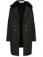 economico Trench da uomo-Per uomo Cappotto Cappotto da marinaio Cappotto di pelliccia sintetica Trench lungo Trench Casuale Autunno Inverno Poliestere Capispalla Abbigliamento Classico Formale Semplice Bordo in pelliccia