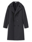 economico Trench da uomo-Per uomo Cappotto Trench Trench lungo Vacanza Quotidiano Autunno Inverno Poliestere Antivento Caldo Capispalla Abbigliamento Moda Classico Semplice Tasca Bavero Doppiopetto
