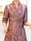 cheap Tea Length-A-Line Tea Length Party Dress Cocktail Dress Wedding Guest Dress Mother of the Bride Dress 3/4 Length Sleeve V Neck Elegant Party Formal Spandex Imitated Silk with Crystals