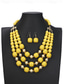 cheap Women&#039;s Necklace-Women&#039;s Multi-Layer Beaded Necklace and Earring Set, Chunky Statement Jewelry for Christmas Parties, Elegant Gift in Multiple Colors