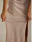 billiga Chiffongklänningar-Dam Maxiklänning Sheath Dress Chiffongklänningar Wrapklänning Elegant Formell cocktail Kvällsfest Bröllopsgäst Cocktailfest Plisserad Glitter Asymmetrisk Normal Ensfärgat Ärmlös V-hals Rosguld