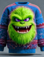 cheap Ugly Sweaters-Ugly Christmas Sweater Men&#039;s Print Cartoon Character Pullover Sweater Jumper Knitwear Crewneck Casual Outdoor Vacation Festival Knitting Keep Warm Long Sleeve Spring Fall Winter Red Blue Purple