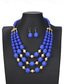 cheap Women&#039;s Necklace-Women&#039;s Multi-Layer Beaded Necklace and Earring Set, Chunky Statement Jewelry for Christmas Parties, Elegant Gift in Multiple Colors
