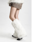 baratos Meias femininas-Aquecedores de pernas de pele sintética para mulheres, protetores de botas de cano alto fofos, acessórios elegantes para fantasias de festa de inverno, roupas de Natal e feriados