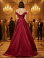 abordables Vestidos de Noche en A-Corte A Hasta el Suelo Vestidos de noche Corte Cenicienta Vestimenta formal Elegante Reluciente Sedoso Sin Mangas Escote Corazón Boda Formal Bolsillo Tafetán con Fruncido Volantes Abertura