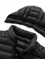 billiga Herrdunjackor och -parkas-Herr Vinterkappa Pufferjacka Vadderad jacka Ficka Polyester Semester Dagliga kläder Datum Normal Mode Ledigt Bekväm Håller värmen Vinter Enfärgad / vanlig färg Svart Vit Gul Röd Pufferjacka