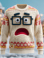 cheap Ugly Sweaters-Ugly Christmas Sweater Men&#039;s Graphic 3D Print Pullover Sweater Jumper Knitwear Crewneck Casual Vacation Daily Festival 3D Print Keep Warm Long Sleeve Spring Fall Winter Apricot Almond Apricot