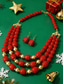 cheap Women&#039;s Necklace-Women&#039;s Multi-Layer Beaded Necklace and Earring Set, Chunky Statement Jewelry for Christmas Parties, Elegant Gift in Multiple Colors