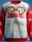 cheap Ugly Sweaters-Ugly Christmas Sweater Men&#039;s Santa Claus 3D Print Pullover Sweater Jumper Knitwear Crewneck Casual Vacation Daily Festival Keep Warm Long Sleeve Spring Fall Winter Red -1 Red -2 Red -3