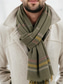 economico Cravatte e papillon da uomo-sciarpa leggera in cotone a righe da uomo – scialle morbido con frange in stile vintage casual per viaggi all'aperto in autunno e inverno e per l'uso quotidiano