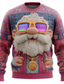 cheap Ugly Sweaters-Ugly Christmas Sweater Men&#039;s Santa Claus Print Pullover Sweater Jumper Knitwear Crewneck Casual Vacation Daily Festival Keep Warm Long Sleeve Spring Fall Winter Pink Red Blue