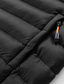 billiga Herrdunjackor och -parkas-Herr Vinterkappa Pufferjacka Vadderad jacka Ficka Polyester Semester Dagliga kläder Datum Normal Mode Ledigt Bekväm Håller värmen Vinter Enfärgad / vanlig färg Svart Vit Gul Röd Pufferjacka