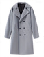 economico Trench da uomo-Per uomo Cappotto Trench Trench lungo Vacanza Quotidiano Autunno Inverno Poliestere Antivento Caldo Capispalla Abbigliamento Moda Classico Semplice Tasca Bavero Doppiopetto