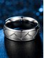 baratos Jóias Masculinas-anéis masculinos de aço inoxidável com padrão geométrico – aliança moderna e durável para uso casual, formal e de casamento