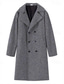 economico Trench da uomo-Per uomo Cappotto Trench Trench lungo Vacanza Quotidiano Autunno Inverno Poliestere Antivento Caldo Capispalla Abbigliamento Moda Classico Semplice Tasca Bavero Doppiopetto