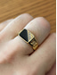cheap Men's Jewelry-Men's Alloy Ring with Black Onyx and Zircon Accents, Vintage Geometric Statement Jewelry for Parties, Weddings &amp; Daily Wear