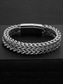ieftine Bijuterii pentru bărbați-Brățară bărbătească din oțel inoxidabil împletit cu încuietoare magnetică – bijuterii moderne pentru ținute casual, business și petreceri