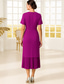 preiswerte Knöchellänge-Schlauchkleid Knöchellänge Partykleid Cocktailkleid Kleid für Hochzeitsgäste Brautmutterkleid Kurzarm V Ausschnitt Elegant Formell Formeller Abend Hochzeitsfeier mit Kristalle