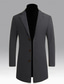 economico Trench da uomo-Per uomo Cappotto Trench Trench lungo Vacanza Quotidiano Autunno Inverno Poliestere Antivento Caldo Capispalla Abbigliamento Moda Classico Semplice Tasca Bavero Monopetto Un Bottone