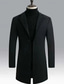 economico Trench da uomo-Per uomo Cappotto Trench Trench lungo Vacanza Quotidiano Autunno Inverno Poliestere Antivento Caldo Capispalla Abbigliamento Moda Classico Semplice Tasca Bavero Monopetto Un Bottone