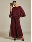 preiswerte Schicke Blusen-Damen Spitzenbluse Bluse Elegante Oberteile Chiffon Tops Asymmetrischer Saum Einfarbig Blumen Elegant Stilvoll Lässig Halbarm Flattrige Ärmel U-Boot-Ausschnitt Normale Oberteile Täglich Arbeit