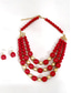 cheap Women&#039;s Necklace-Women&#039;s Multi-Layer Beaded Necklace and Earring Set, Chunky Statement Jewelry for Christmas Parties, Elegant Gift in Multiple Colors