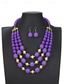 cheap Women&#039;s Necklace-Women&#039;s Multi-Layer Beaded Necklace and Earring Set, Chunky Statement Jewelry for Christmas Parties, Elegant Gift in Multiple Colors