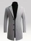 economico Trench da uomo-Per uomo Cappotto Trench Trench lungo Vacanza Quotidiano Autunno Inverno Poliestere Antivento Caldo Capispalla Abbigliamento Moda Classico Semplice Tasca Bavero Monopetto Un Bottone