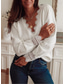 cheap Plain Pullover-Women&#039;s Sweater Elegant Vintage Fashion V Neck Lace Long Sleeve Regular Tops Knit Daily Holiday Date White Fall Winter