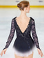 abordables Vestidos de Patinaje Artístico-Vestido de patinaje artístico Mujer Chica Patinaje Sobre Hielo Vestidos Accesorios Violeta Negro Blanco Retazos Malla Licra Encaje Alta elasticidad Competición Ropa de Patinaje Hecho a mano Cristal