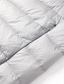 baratos Blusões e Parkas para Homem-Homens Casaco de inverno Baixa Casaco puffer Jaqueta acolchoada Bolsos 50% de pato branco Férias Roupa Diária Encontro Padrão Moda Casual Confortável Térmico / Quente Outono Inverno Cor Sólida
